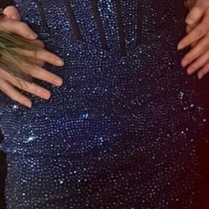 Sherri Hill Navy Blue Mini Dress